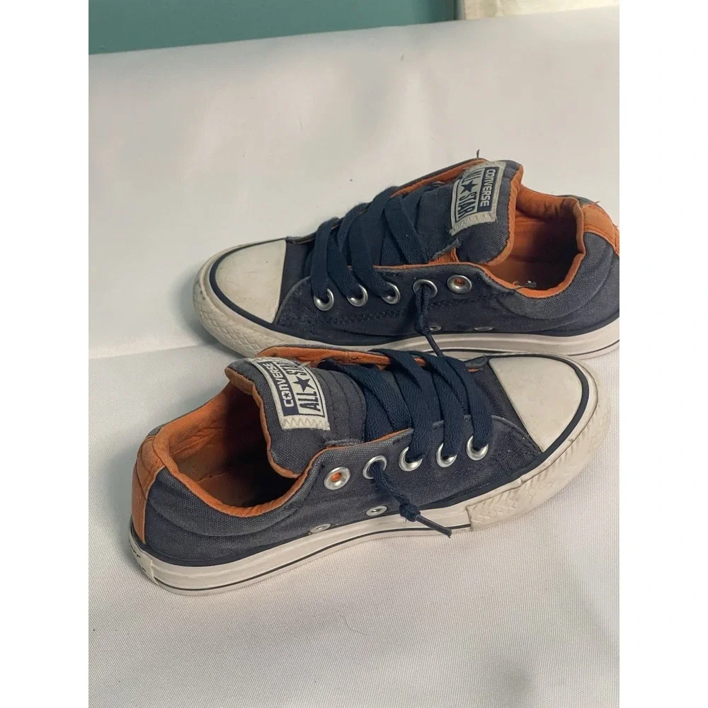 Converse All Star Mid Top Kids Shoes Size Junior 13 Blue Bin4‎